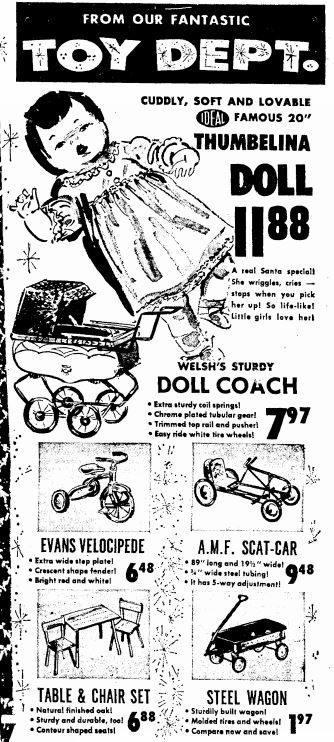 Wisconsin State Journal toy ads: 1960s